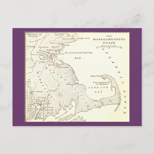 早期マサチューセッツはがき ポストカード (正面)