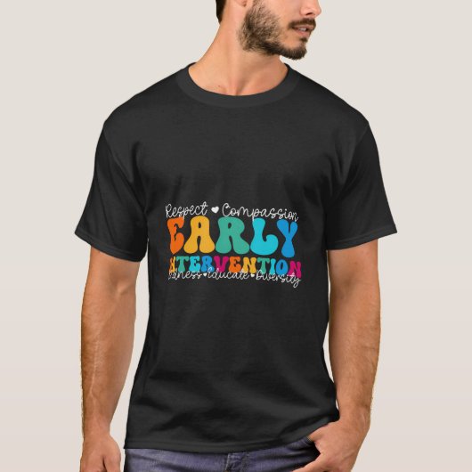 早期介入の感謝の週に学校に戻る Tシャツ (正面)