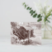 早期建築機器クレーン運転士乗員 ポストカード (スタンド正面)