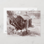 早期建築機器クレーン運転士乗員 ポストカード (正面/裏面)