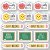 早期放課教師学生カレンダー シール (正面)