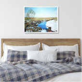 早期春はアイスランドのヴィリンガホルトで。 キャンバスプリント (インサイチュ (寝室))