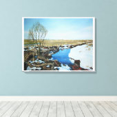 早期春はアイスランドのヴィリンガホルトで。 キャンバスプリント (インサイチュ (ウッドフロア))