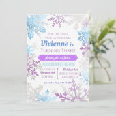 早期春雪片誕生日招待状 招待状 (スタンド正面)