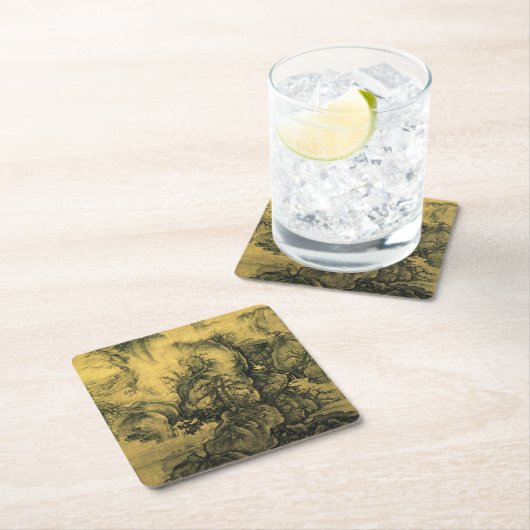 早期春&郭西中国の – 芸術/帝国中国 スクエアペーパーコースター (インサイチュ)