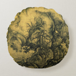 早期春&郭西中国の – 芸術/帝国中国 ラウンドクッション
