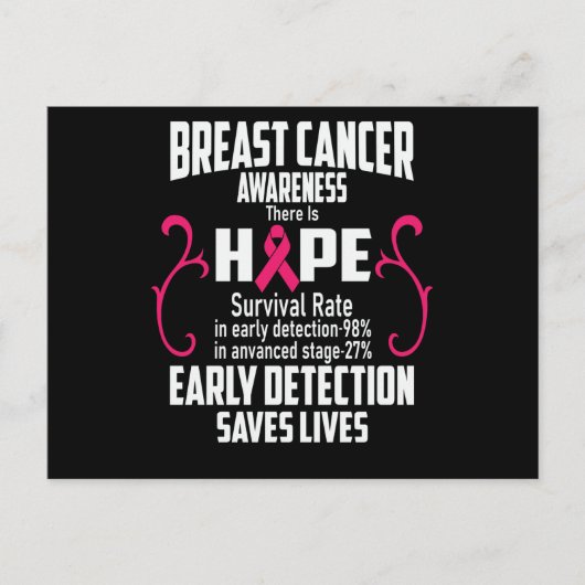 早期発見救で乳がんが発症 案内ポストカード (正面)