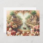 早期秋秋の装飾 | 季節の居心地の良い雰囲気 エンクロージャーカード (正面/裏面)