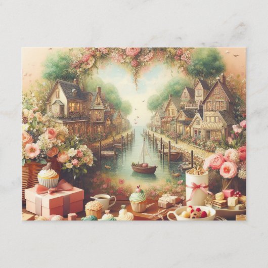 早期秋秋の装飾 | 季節の居心地の良い雰囲気 エンクロージャーカード (正面)