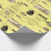 早期航空機二面包装紙 ラッピングペーパー (角)