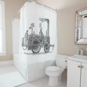 早期蒸気機関車 シャワーカーテン (インサイチュ)