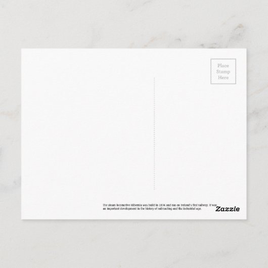 早期蒸気機関車 ポストカード (裏面)