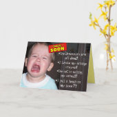 早来く!ベビーシユーモアのあるャワーカード カード (黄色い花)