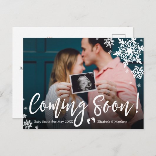 『早来めの写真妊娠告知はがき』 案内ポストカード (正面/裏面)