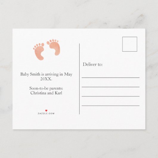 『早来めの写真妊娠告知はがき』 案内ポストカード (裏面)