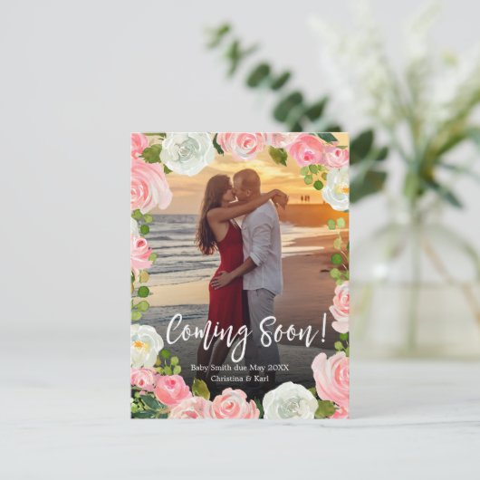 『早来めの写真妊娠告知はがき』 案内ポストカード (スタンド正面)