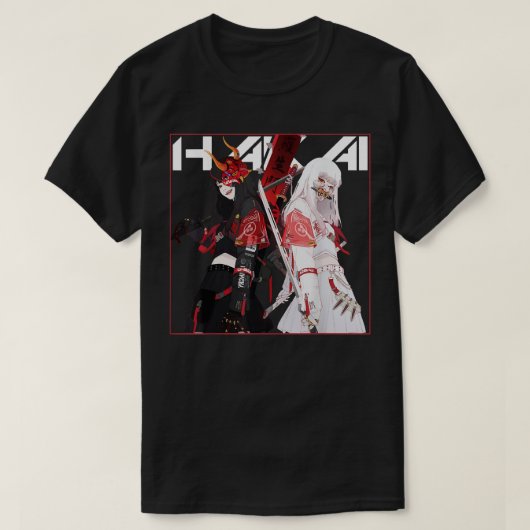 早海サイボーグサムライガール美学ロボ日本のット Tシャツ (デザイン正面)