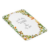 早秋の植物結婚式の日付を保存 マグネット (右側)