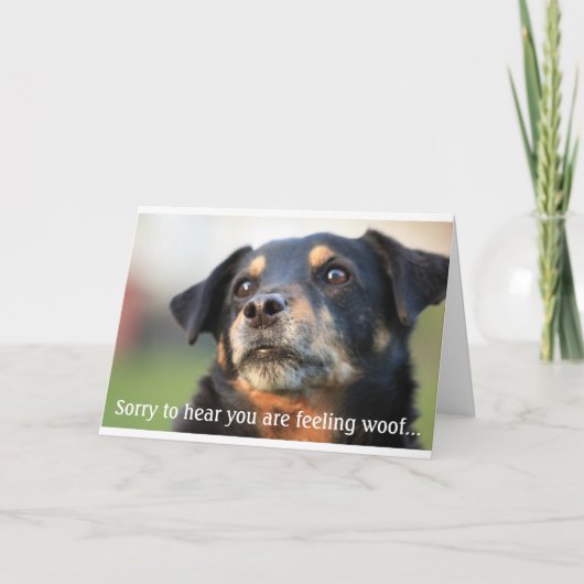 早素晴らしく犬の挨拶状が届く カード (正面)