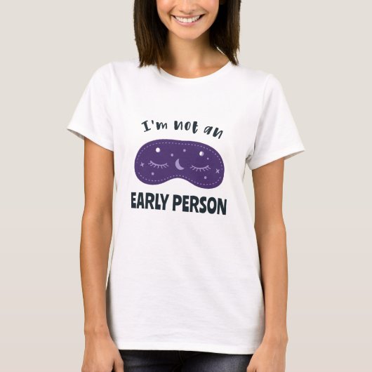 早起きが苦手な人 Tシャツ (正面)