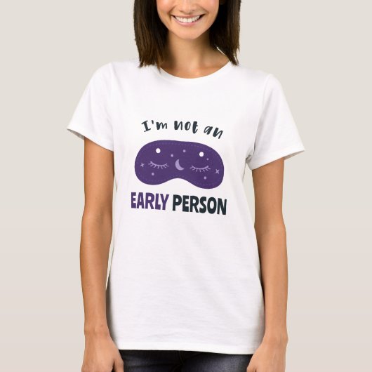早起きが苦手な人 Tシャツ (正面)