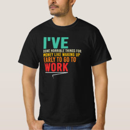 早起きしたくない人のための早起きは苦行ですジョーク Tシャツ