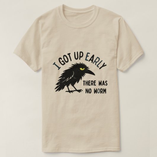 早起きしました Tシャツ (デザイン正面)