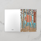 早起きは三つの僥倖だ 箔グリーティングカード (外側レイダウン)