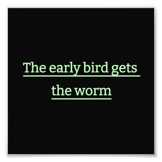 早起きは三文の得 フォトプリント            (正面)