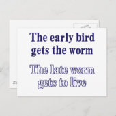 早起きは三文の得。 ポストカード (正面/裏面)