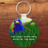 早起きは食べ鳥の得。 キーホルダー (正面)