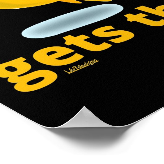 早起きは鳥の引用文を得おもしろいる ポスター (角)