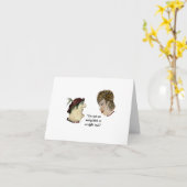 早起き鳥や夜食ユーモアのある カード (黄色い花)