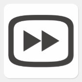 早送りアイコン スクエアシール (正面)