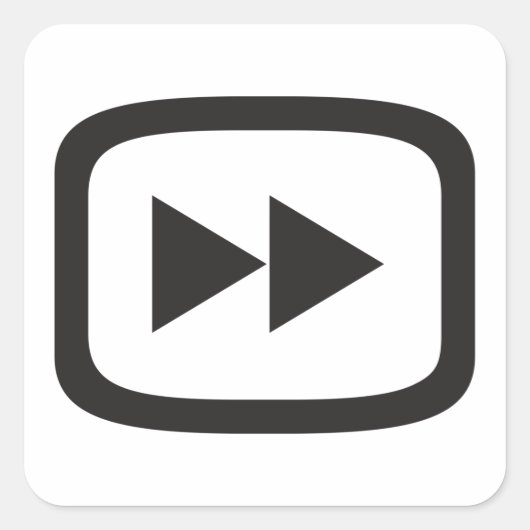 早送りアイコン スクエアシール (正面)