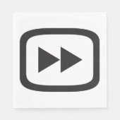 早送りアイコン スタンダードランチョンナプキン (正面)