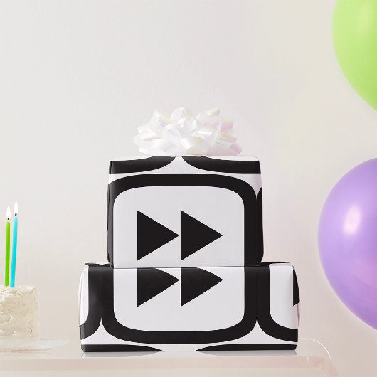 早送りアイコン ラッピングペーパー