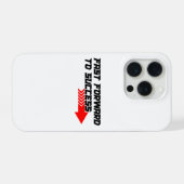 早送り - 大胆な赤色のモチベーショナル・クォートデザイン iPhoneケース (裏面横)