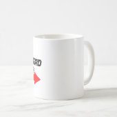 早送り - 大胆な赤色のモチベーションデザイン コーヒーマグカップ (正面右)