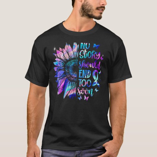 早過ぎるヒマワリ自殺アワ Tシャツ (正面)