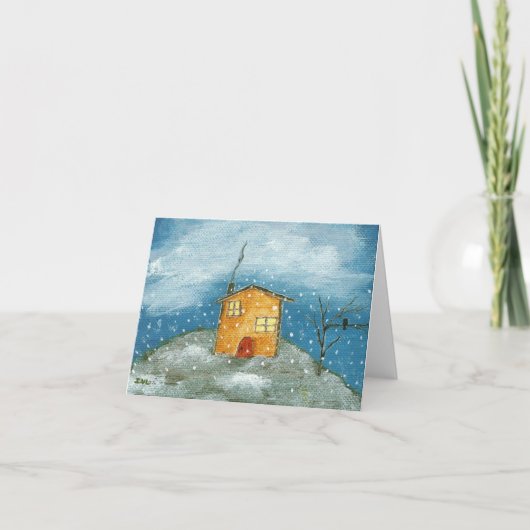 早雪ストームオリジナルアートグリーティングノートカード シーズンカード (正面)