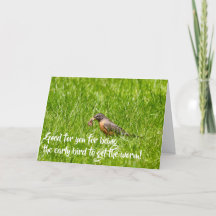 早鳥がワームを取得し、おめでとう