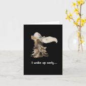 早鳥ユーモアのある折りグリーティングカード カード (黄色い花)