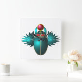 旭日の神、スカラブ・カブトムシの神。 スクエア壁時計 (ホーム)