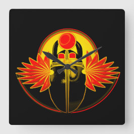 旭日の神、スカラブ・カブトムシの神。 スクエア壁時計