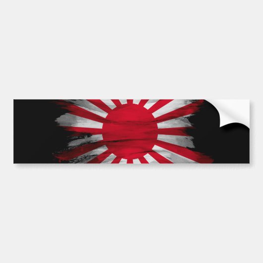 旭日国旗、国旗 バンパーステッカー (正面)