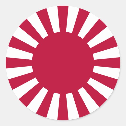 旭日旗 ラウンドシール (正面)