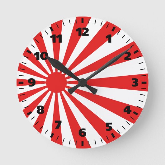 旭日旗 ラウンド壁時計 (正面)