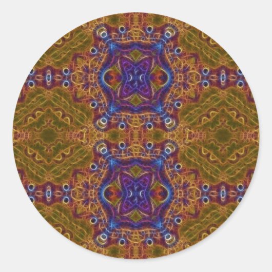 旭日曼荼羅（シール） ラウンドシール (正面)