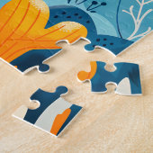 昆布の森で泳ぐウミガメ ジグソーパズル (側面)